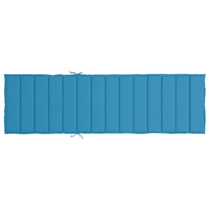 vidaXL Sun Lounger Cushion Blue 200x50x3 cm Oxford Fabric