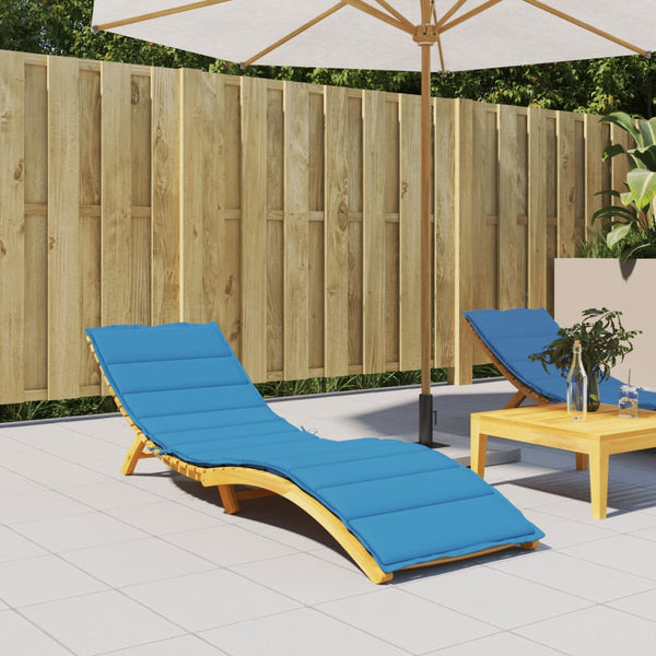 vidaXL Sun Lounger Cushion Blue 200x50x3 cm Oxford Fabric