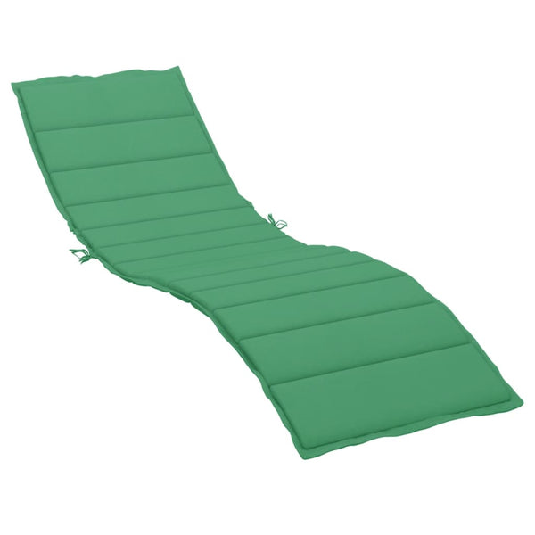 vidaXL Sun Lounger Cushion Green 200x50x3 cm Oxford Fabric