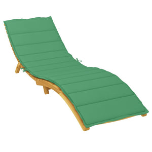 vidaXL Sun Lounger Cushion Green 200x50x3 cm Oxford Fabric