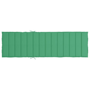vidaXL Sun Lounger Cushion Green 200x50x3 cm Oxford Fabric