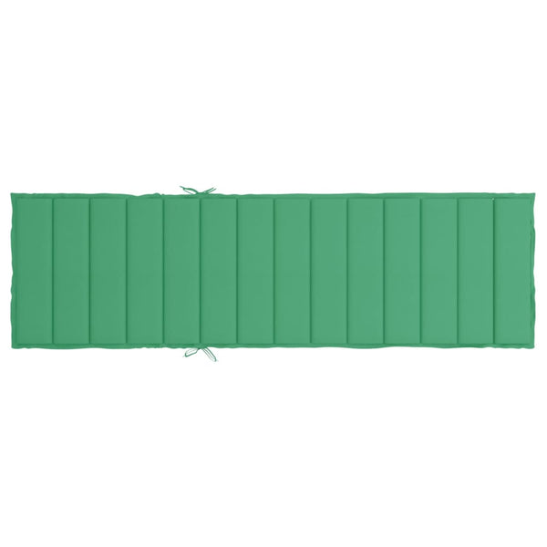 vidaXL Sun Lounger Cushion Green 200x50x3 cm Oxford Fabric