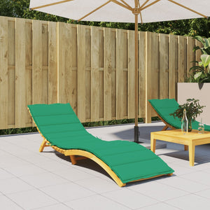 vidaXL Sun Lounger Cushion Green 200x50x3 cm Oxford Fabric
