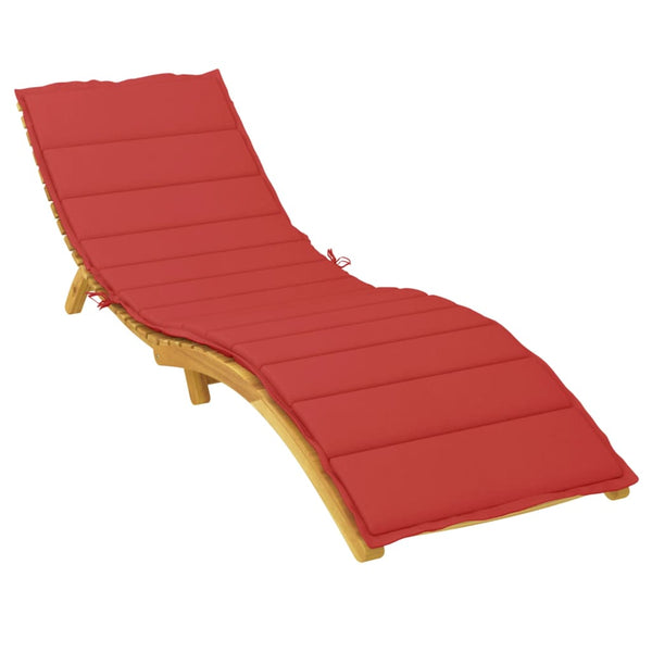 vidaXL Sun Lounger Cushion Red 200x50x3 cm Oxford Fabric