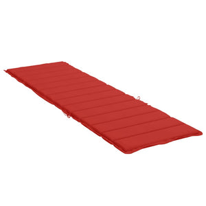 vidaXL Sun Lounger Cushion Red 200x50x3 cm Oxford Fabric