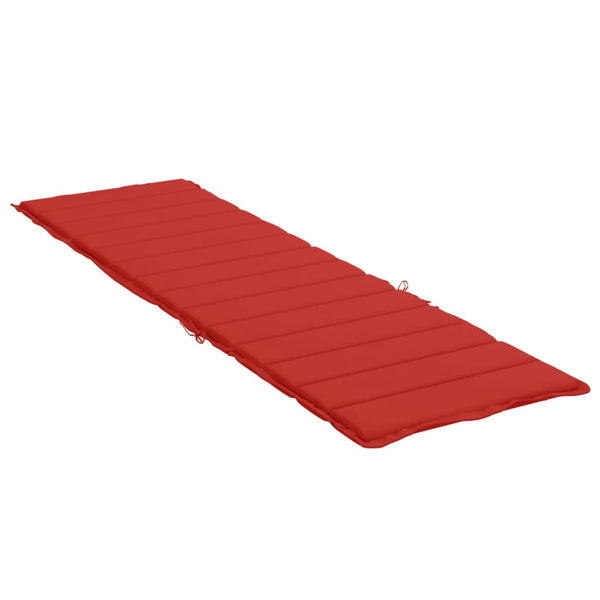 vidaXL Sun Lounger Cushion Red 200x50x3 cm Oxford Fabric