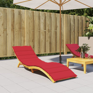 vidaXL Sun Lounger Cushion Red 200x50x3 cm Oxford Fabric