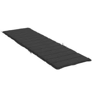 vidaXL Sun Lounger Cushion Black 200x50x3 cm Oxford Fabric