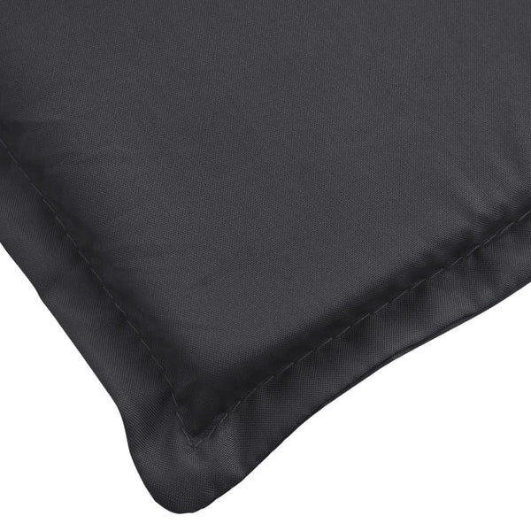 vidaXL Sun Lounger Cushion Black 200x50x3 cm Oxford Fabric