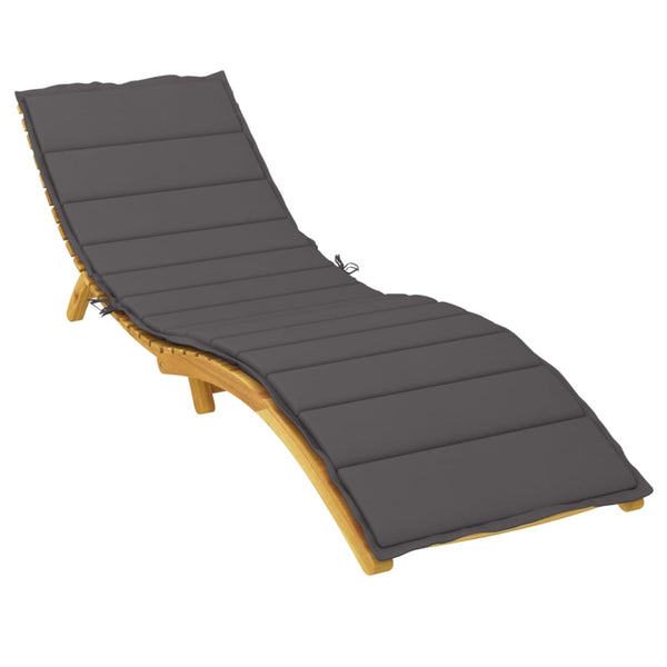 vidaXL Sun Lounger Cushion Anthracite 200x60x3 cm Oxford Fabric