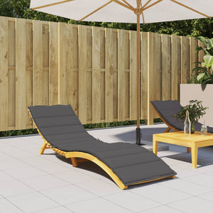 vidaXL Sun Lounger Cushion Anthracite 200x60x3 cm Oxford Fabric