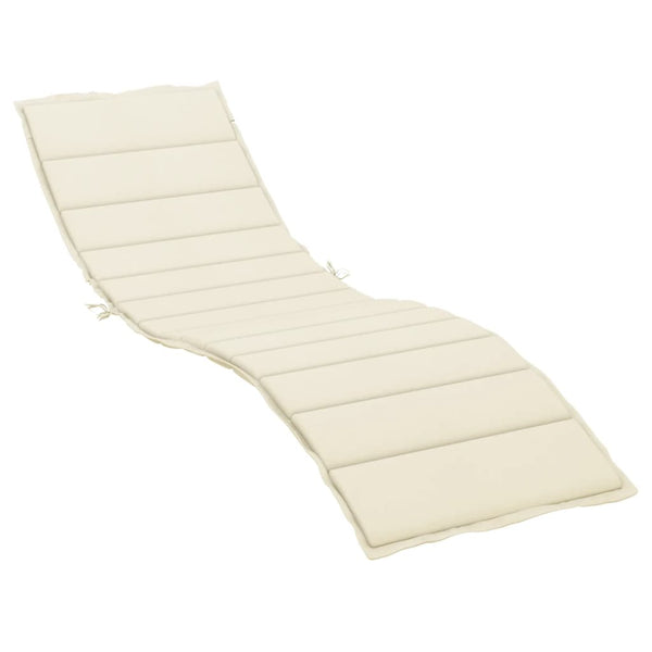 vidaXL Sun Lounger Cushion Cream 200x60x3 cm Oxford Fabric