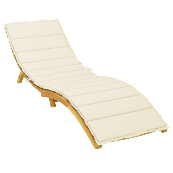 vidaXL Sun Lounger Cushion Cream 200x60x3 cm Oxford Fabric