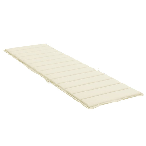 vidaXL Sun Lounger Cushion Cream 200x60x3 cm Oxford Fabric