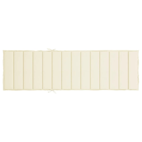 vidaXL Sun Lounger Cushion Cream 200x60x3 cm Oxford Fabric