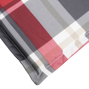 Sonnenliegen-Auflage Rot Karomuster 200x60x3 cm Oxford-Gewebe