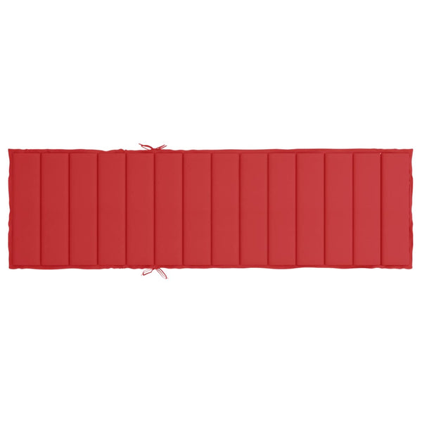 Sonnenliegen-Auflage Rot 200x70x3 cm Oxford-Gewebe