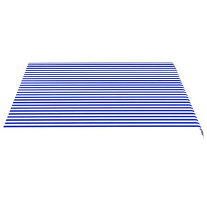 Markisenbespannung Blau und Weiß 4x3,5 m