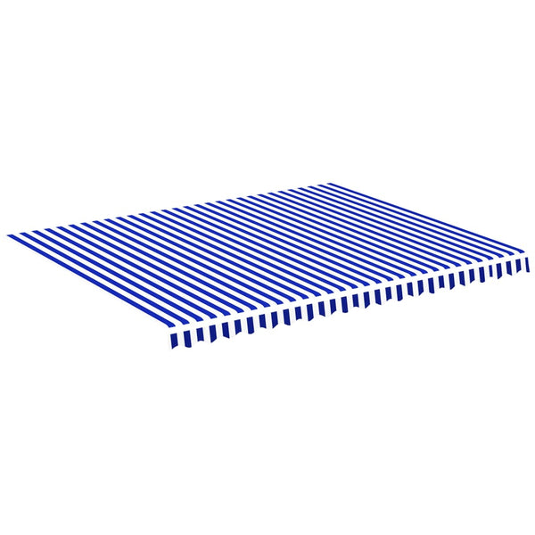 Markisenbespannung Blau und Weiß 4,5x3,5 m