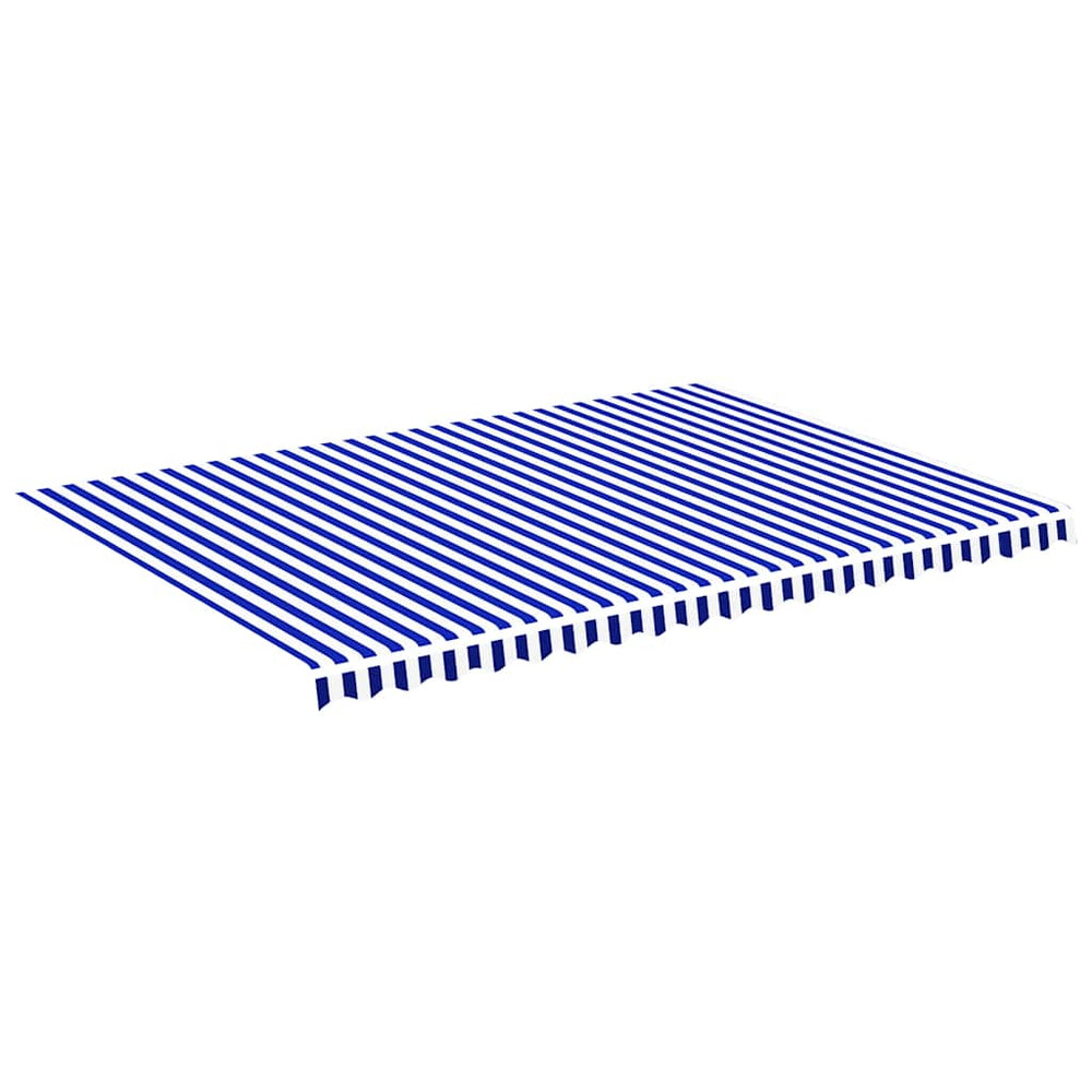 Markisenbespannung Blau und Weiß 5x3,5 m