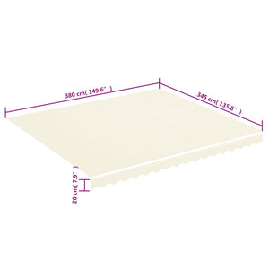 vidaXL Awning Fabric Cream 4x3.5 m