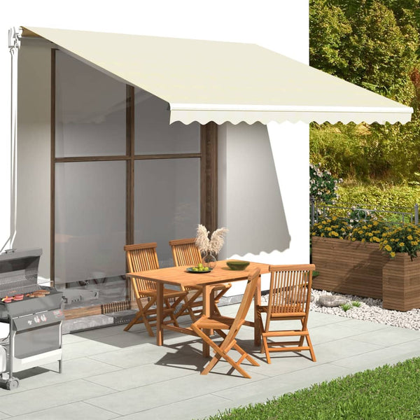 vidaXL Awning Fabric Cream 4x3.5 m