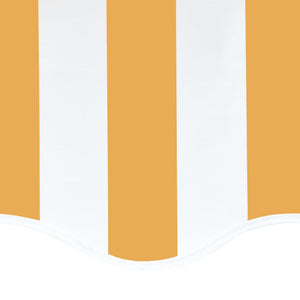 vidaXL Awning Fabric Yellow and White 4x3.5 m