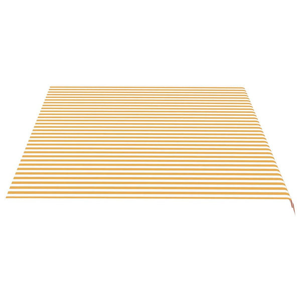 vidaXL Awning Fabric Yellow and White 5x3.5 m