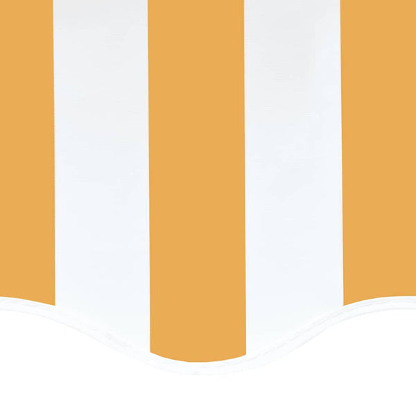 vidaXL Awning Fabric Yellow and White 5x3.5 m