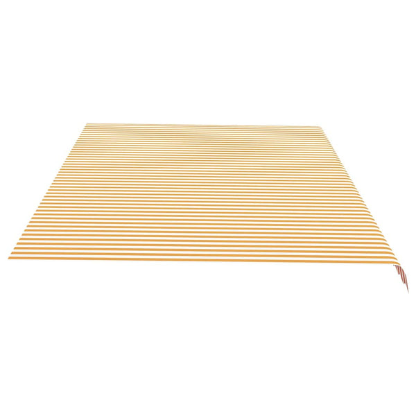vidaXL Awning Fabric Yellow and White 6x3.5 m