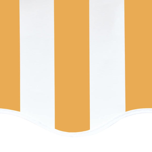 vidaXL Awning Fabric Yellow and White 6x3.5 m