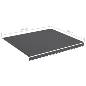 vidaXL Awning Fabric Anthracite 4x3.5 m