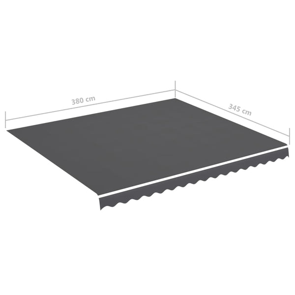 vidaXL Awning Fabric Anthracite 4x3.5 m