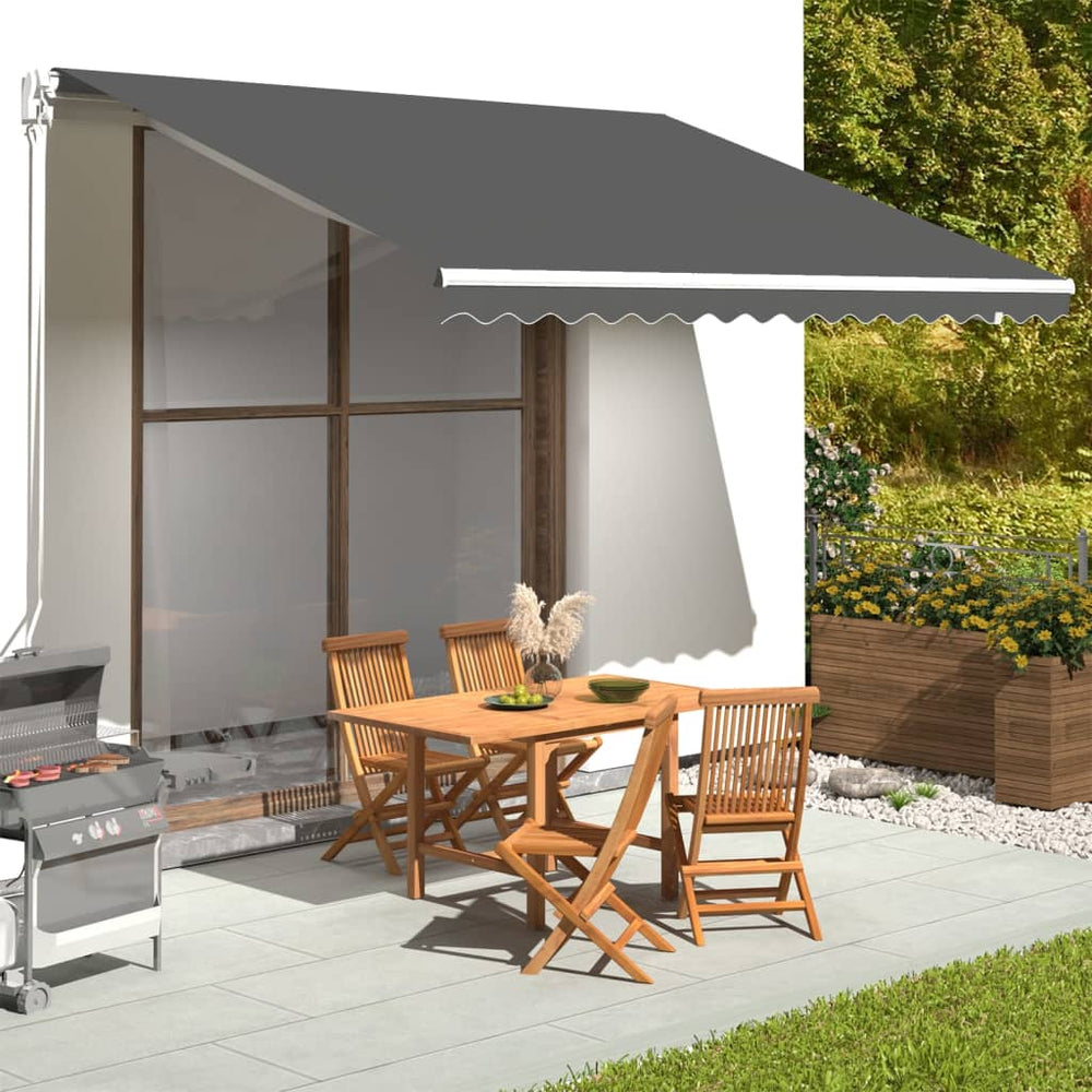 vidaXL Awning Fabric Anthracite 4x3.5 m