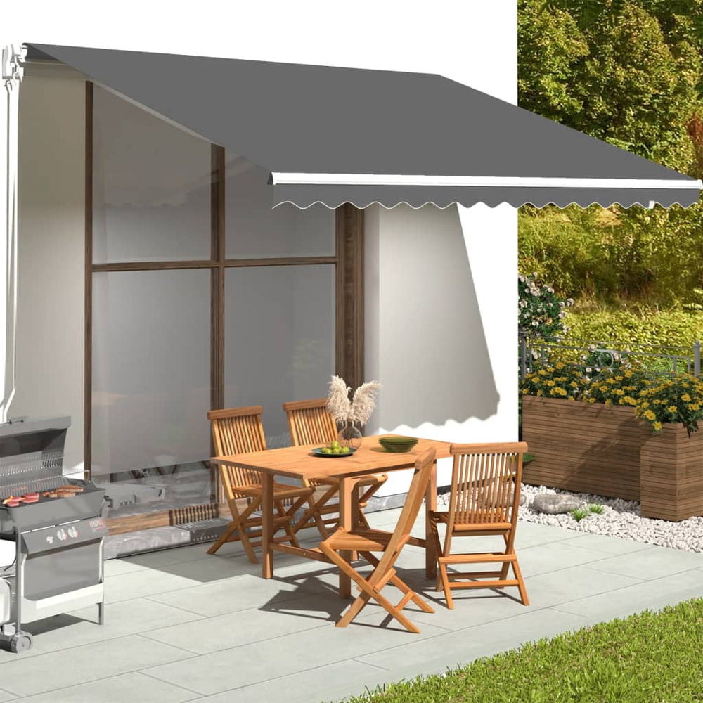 vidaXL Awning Fabric Anthracite 4.5x3.5 m