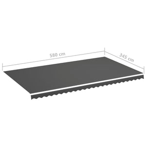 vidaXL Awning Fabric Anthracite 6x3.5 m