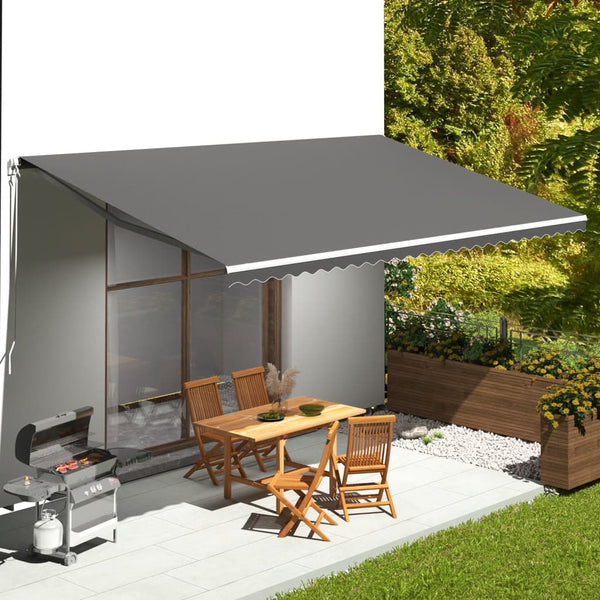 vidaXL Awning Fabric Anthracite 6x3.5 m
