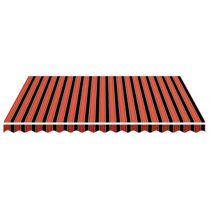 vidaXL Awning Fabric Orange and Brown 4x3.5 m