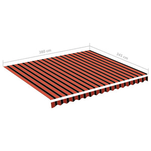 vidaXL Awning Fabric Orange and Brown 4x3.5 m