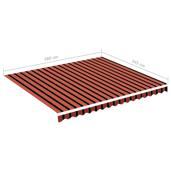vidaXL Awning Fabric Orange and Brown 4x3.5 m