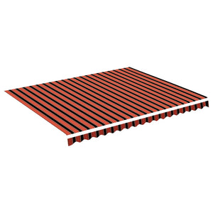 vidaXL Awning Fabric Orange and Brown 4.5x3.5 m