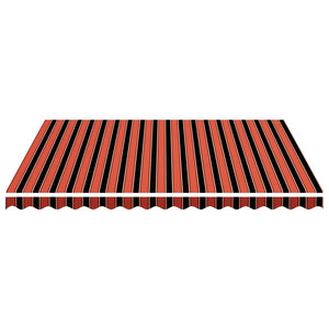 vidaXL Awning Fabric Orange and Brown 4.5x3.5 m