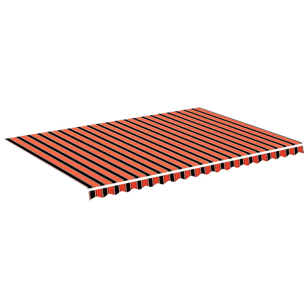 vidaXL Awning Fabric Orange and Brown 5x3.5 m