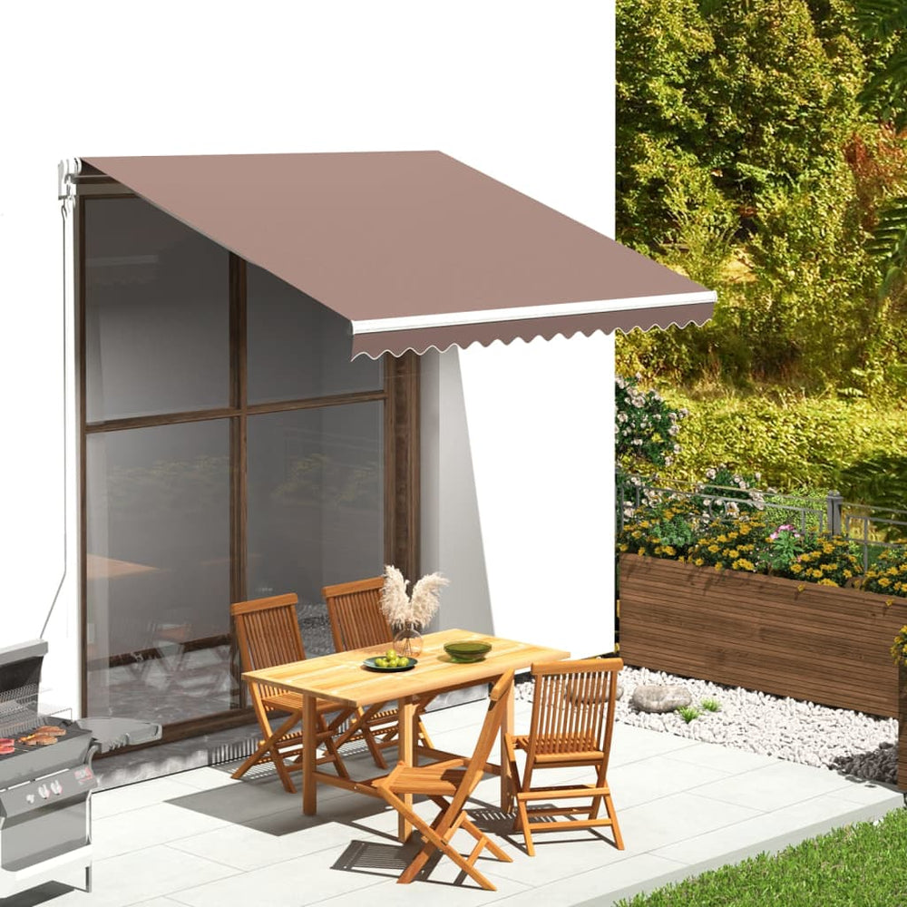 vidaXL Awning Fabric Brown 3x2.5 m