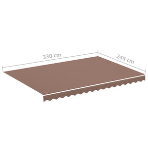 vidaXL Awning Fabric Brown 3.5x2.5 m