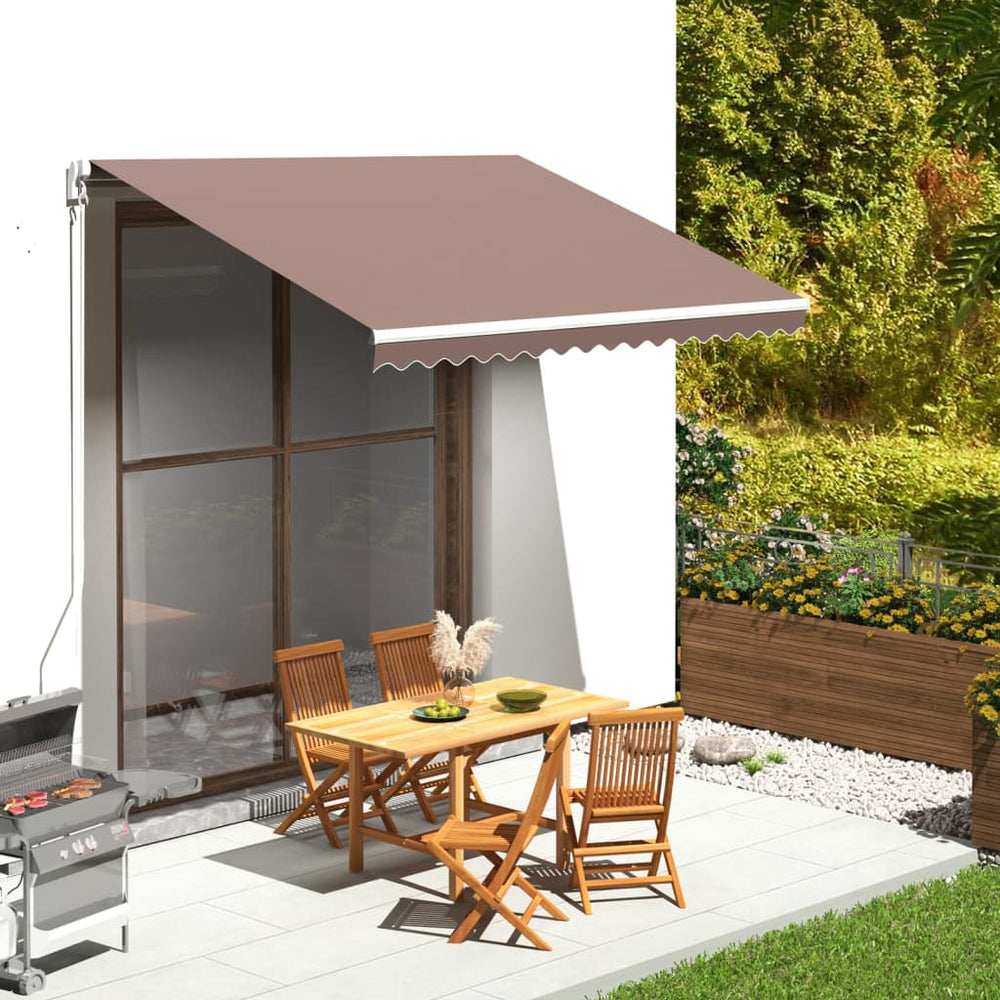 vidaXL Awning Fabric Brown 3.5x2.5 m