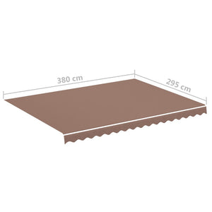 vidaXL Awning Fabric Brown 4x3 m