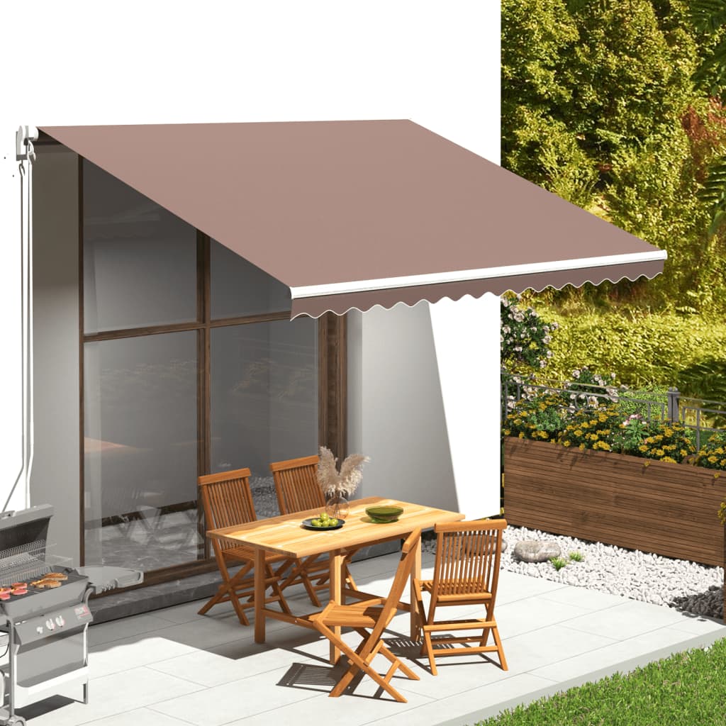 vidaXL Awning Fabric Brown 4x3 m