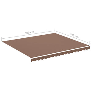 vidaXL Awning Fabric Brown 4x3.5 m