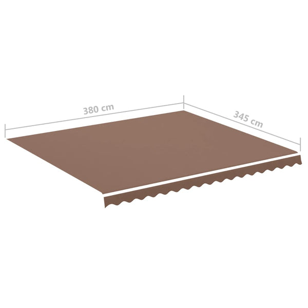 vidaXL Awning Fabric Brown 4x3.5 m
